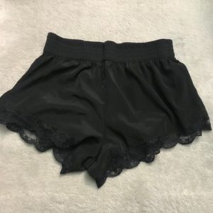 Black laced shorts